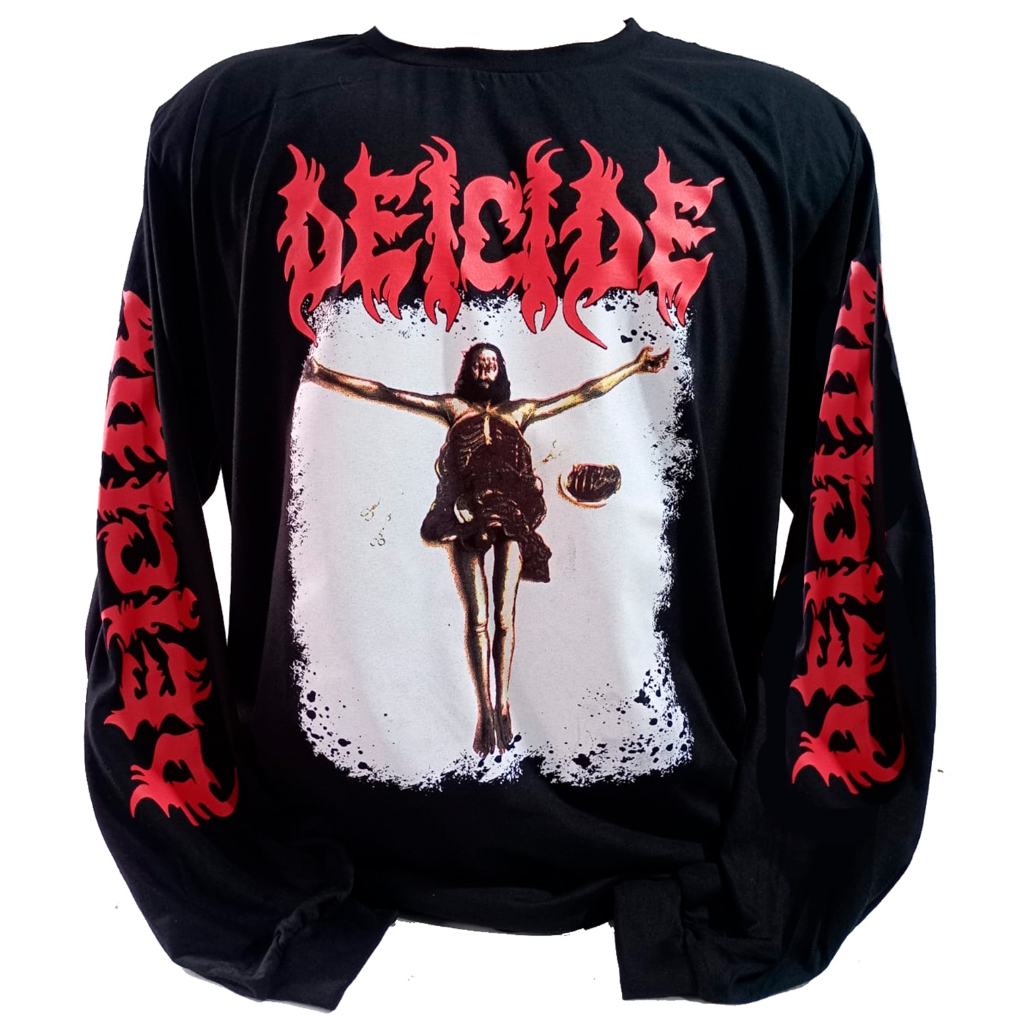 Camiseta Deicide Once upon the cross Manga Longa Death Metal