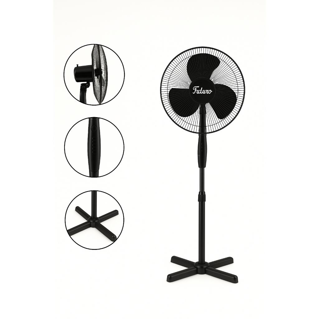 Ventilador de Pé Coluna Pedestal Turbo 135cm 45W Silencioso 127v - 220v ...