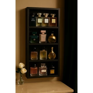 Expositor Prateleira Porta Perfume, Esmalte e Cosméticos com Divisórias – MDF Montado | 65cm Altura