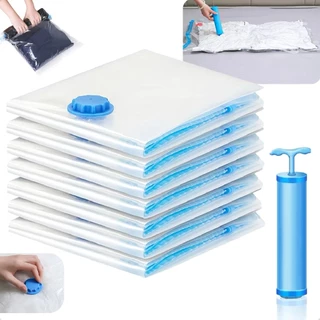 Saco Organizador A Vácuo Para Viagem Prático 100X70,60X80 E50X60 Com Bomba em Oferta na Shopee
