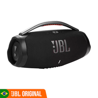 Caixa De Som Bluetooth JBL Boombox 3 Preta Até 24h de Reprodução IP67 À Prova d´água 180W NFe