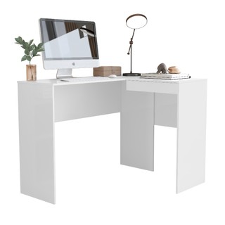 Mesa Escrivaninha em L Para Computador Notebook com Compartimento Oculto Home Office Escritório Moderna Varias Cores — foto 2 — Achou Levou Brasil