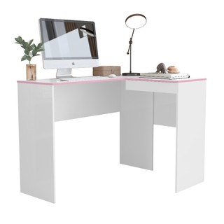 Mesa Escrivaninha em L Para Computador Notebook com Compartimento Oculto Home Office Escritório Moderna Varias Cores — foto 4 — Achou Levou Brasil