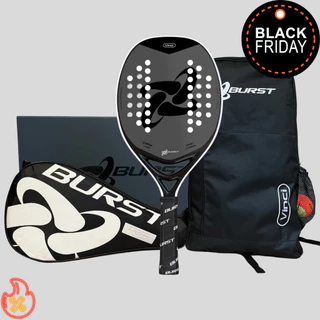 Raquete Burst Beach Tennis Vinci Full Carbono 24K Preta Capa Protetora e Mochila Personalizada em Oferta na Shopee