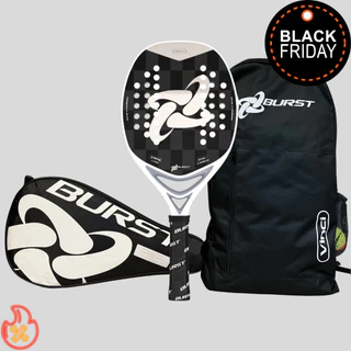 Raquete Burst Beach Tennis Vinci Full Carbono 24K Prata Capa Protetora e Mochila Personalizada em Oferta na Shopee