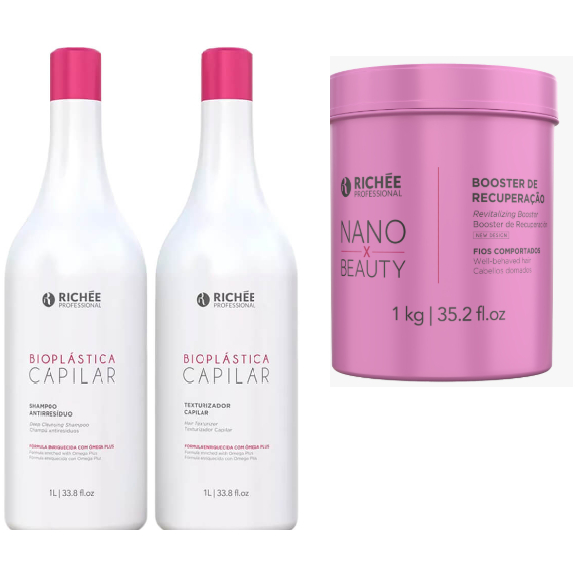 Richee Bioplástica Kit 2x1l + Nano Richee 1Kg | Shopee Brasil