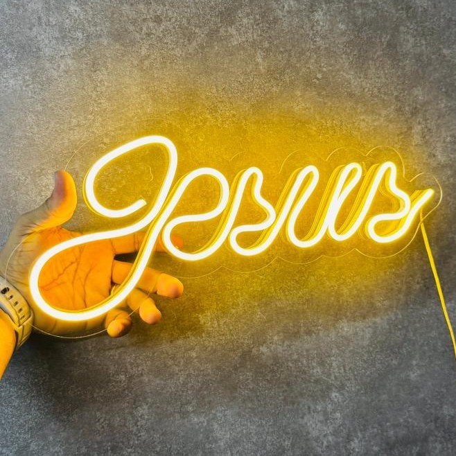 Luminoso Jesus Led Neon com base em Acrílico decoração religiosa igreja ...