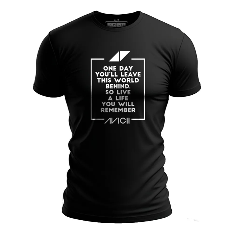 Camiseta Camisa Avicii Letra The Nights One Day You'll Leave