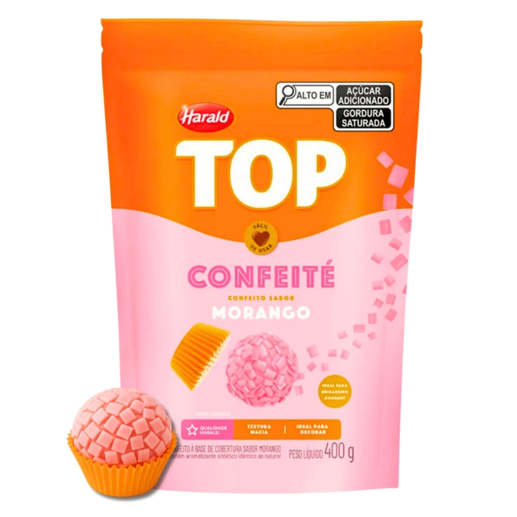Confeité Top Harald Sabor Morango 400g – Granulado Gourmet R