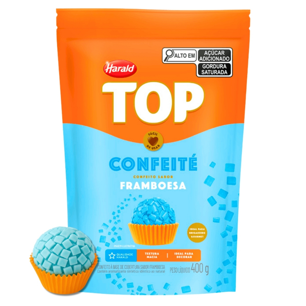 Confeitê Top Harald Sabor Framboesa 400g – Granulado Gourmet