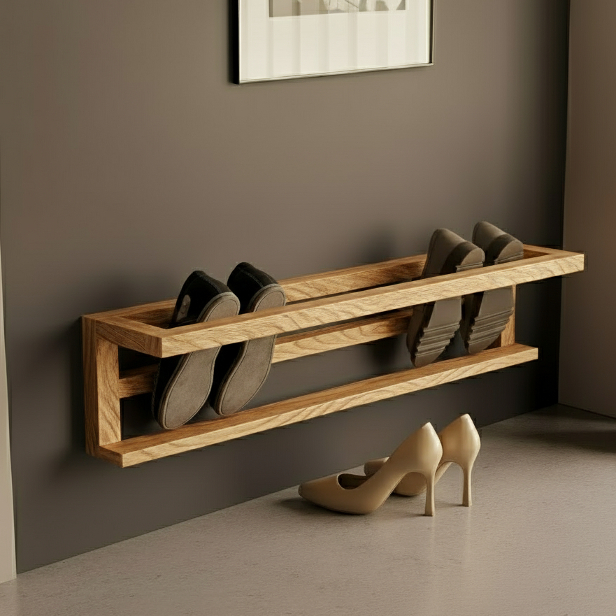 Suporte Modular de Sapatos de Parede em Madeira, Sapateira ...