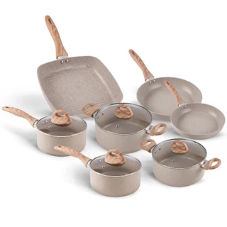 Jogo de Panelas 7 peças Smart Plus Areia indução Brinox em Oferta na Shopee