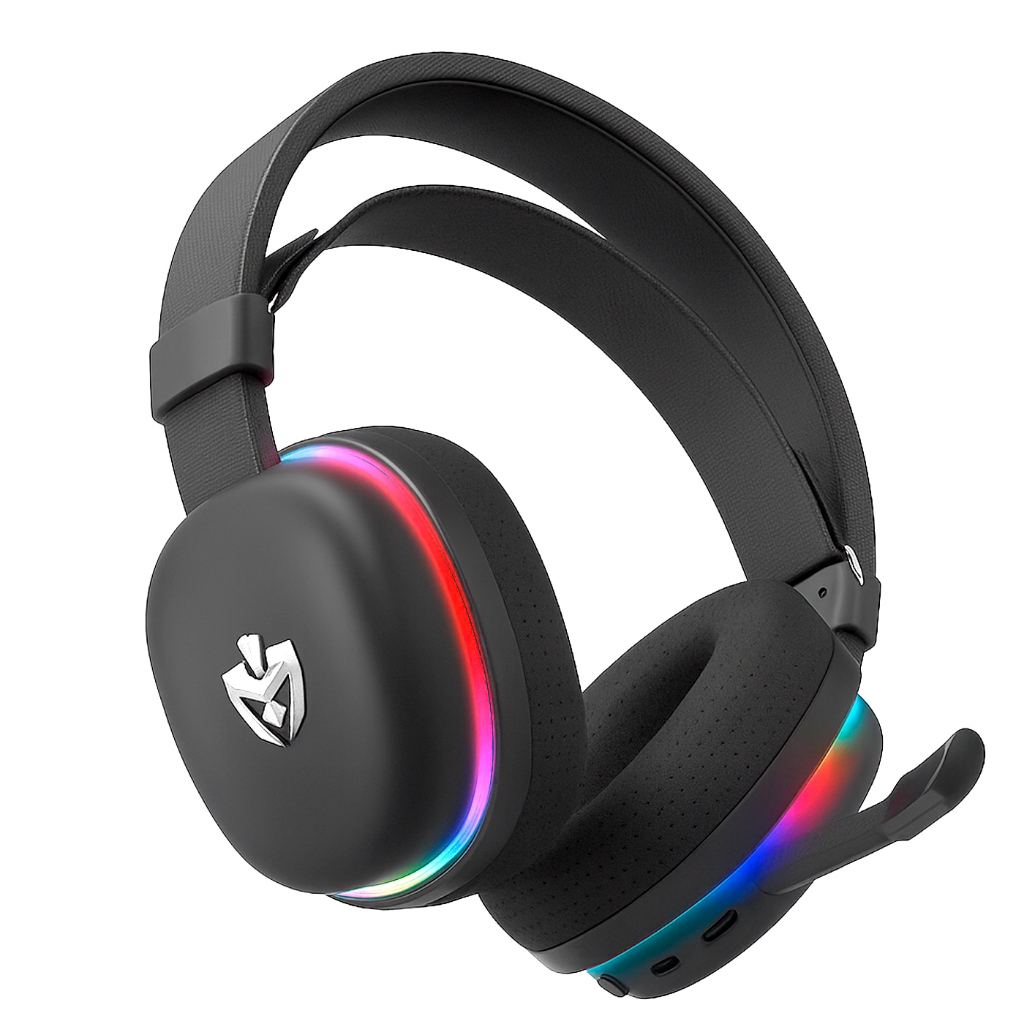 Headset Gamer Sem Fio Bluetooth Led Rgb Fone 40mm Microfone Celular Pc ...