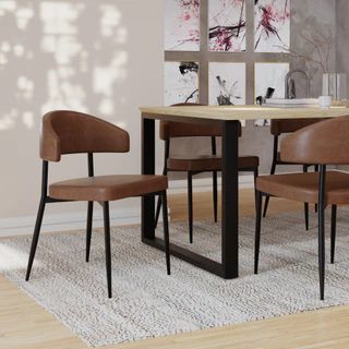 Cadeira de Jantar Revestimento Sintetico Bless Est. Preta em Oferta na Shopee