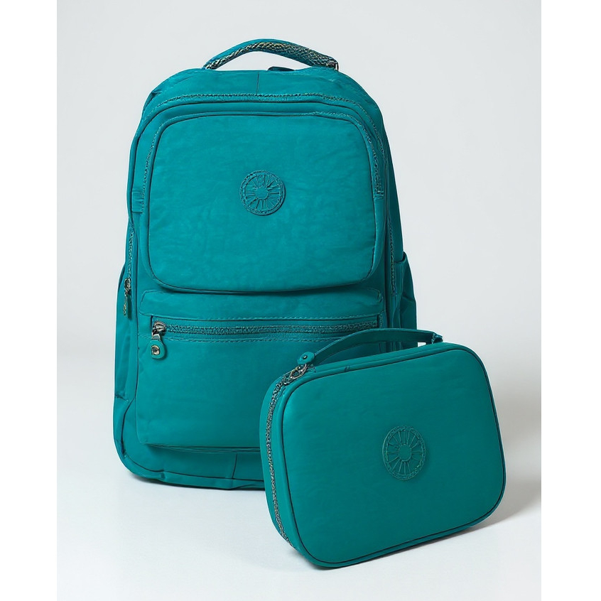 Kit Mochila Estojo Box Escolar Feminino Masculino Com Chaveiro