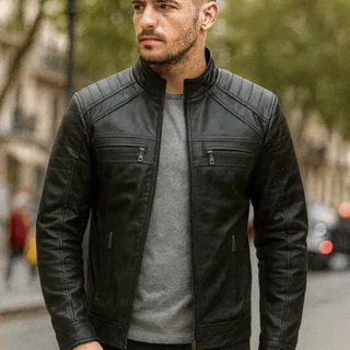 Jaqueta de Couro Slim Masculina Estilo Urbano Elegante, Casual Moderna e Confortável