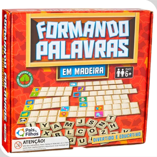 Forma Palavras Letras Jogo Infantil Brinquedo Educativo Pedagogico Mdf