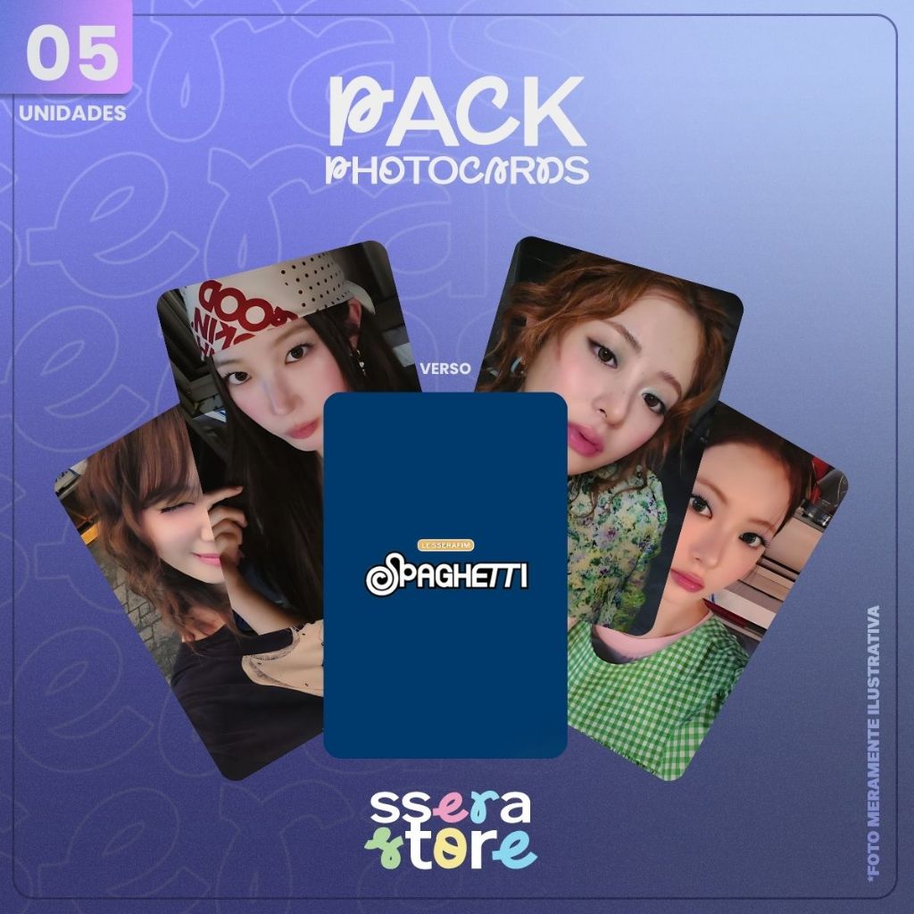 LE SSERAFIM Spaghetti Photocards Fanmade | Shopee Brasil