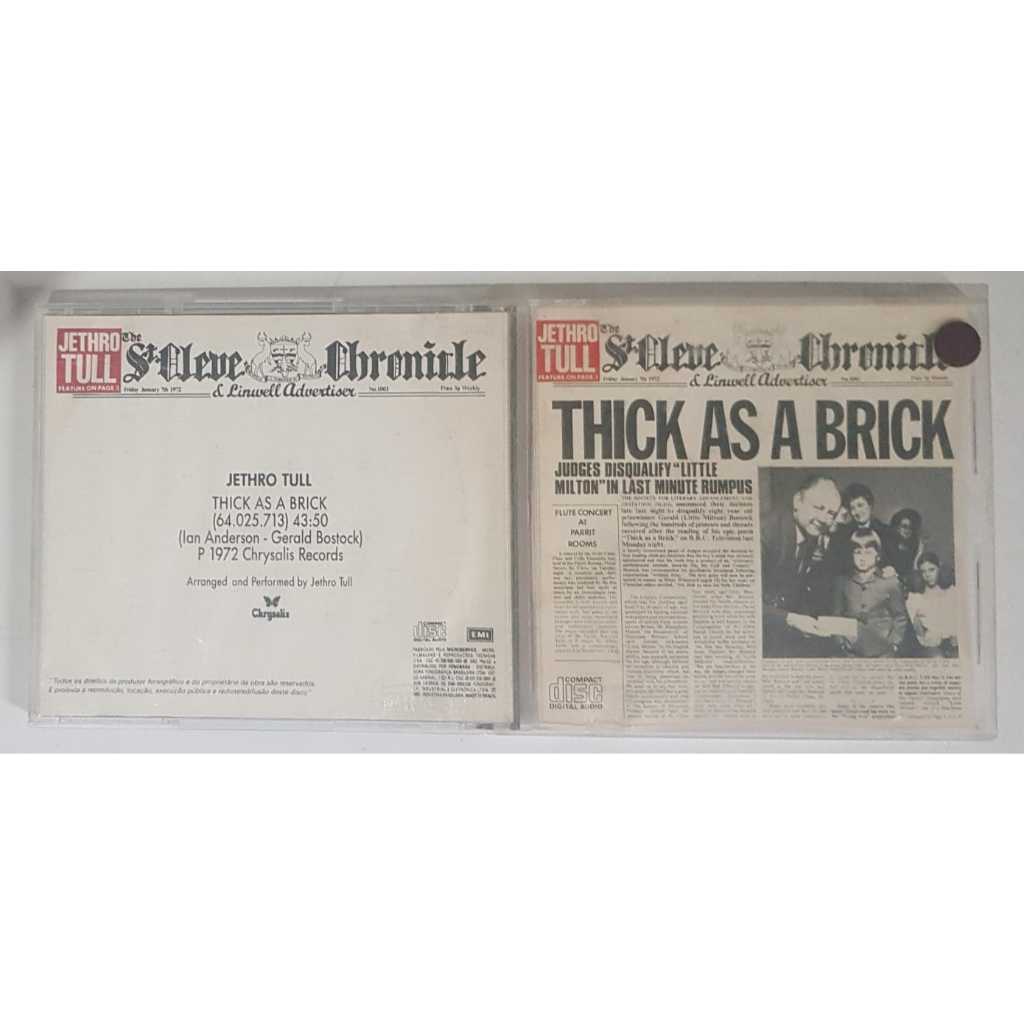 CD Jethro Tull Thick As A Brick | Shopee Brasil