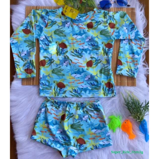 Conjunto SUNGA Infantil/Bebê e Blusa Proteção Térmica UV50+ Menino Praia