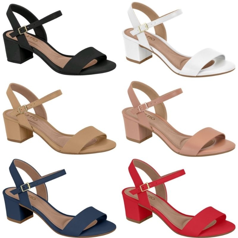 Sandália Feminina Beira Rio Salto Médio Grosso 82461176 | Shopee