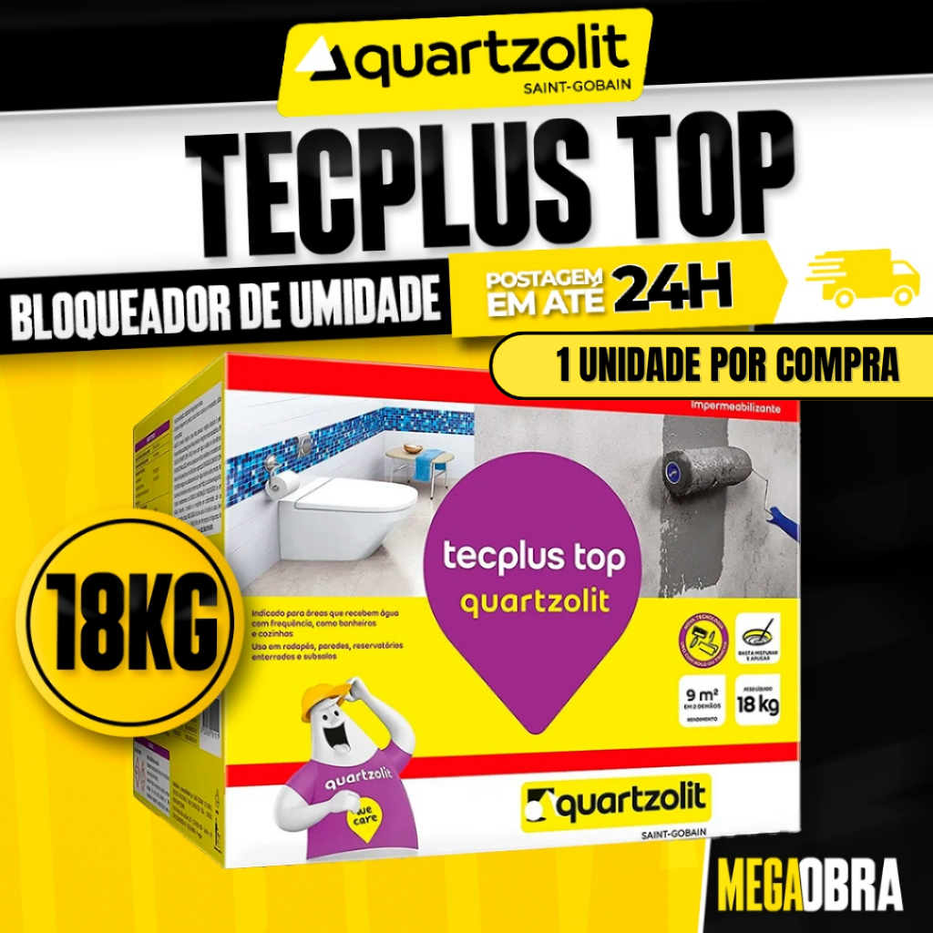 Impermeabilizante Quartzolit Tecplus Top 18kg Para Caixa D'água ...