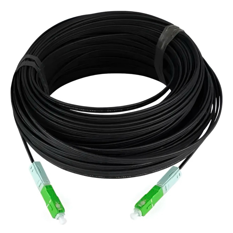 Fibra Óptica Conectorizada Com Conectores Sc Upc Azul 100mts | Shopee ...