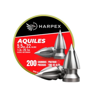 Kit Chumbinhos Aquiles 5.5mm Lata 200 un/cd - Harpex em Oferta na Shopee