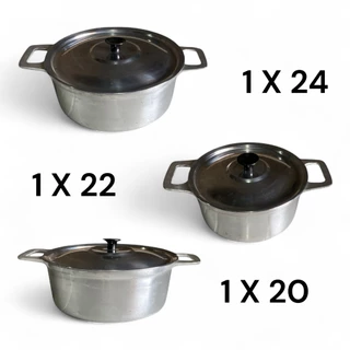 Conjunto De Panelas De Alumínio Fundido - Caçarolas 22 E 24 Cm