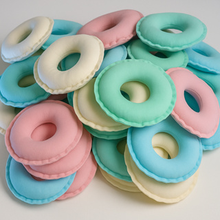 Kit Econômico Rosquinhas de Amamentação 100% Algodão Reutilizáveis Anti-Alergênicas