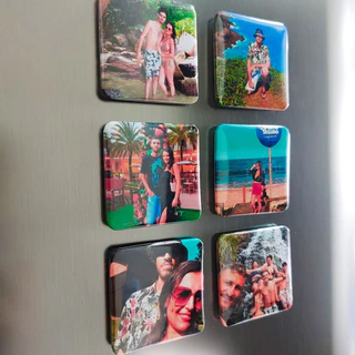 Kit Fotos Imã de Geladeira 3D Premium 5x5 - Lembrancinha Presente Personalizado Emotivo