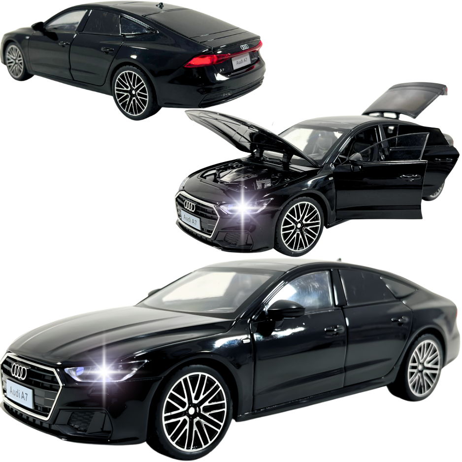 Carrinho Metal De Luxo Audi A7 Abre Porta Ficção Som E Luz