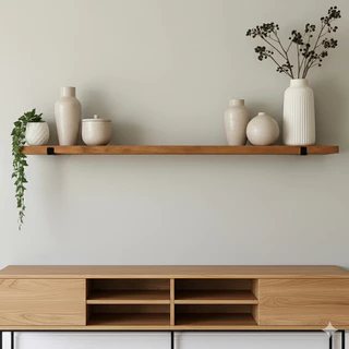 Prateleira de madeira rustica com mao francesa industrial invertida em Oferta na Shopee