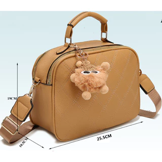 Bolsa Feminina Alça De Gorssa Transversal com Pompom LA287