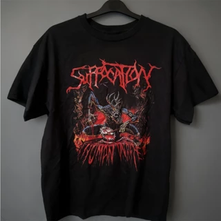 Camiseta Suffocation Banda de Metal em 100% Algodão Tamanhos Plus Size Disponíveis