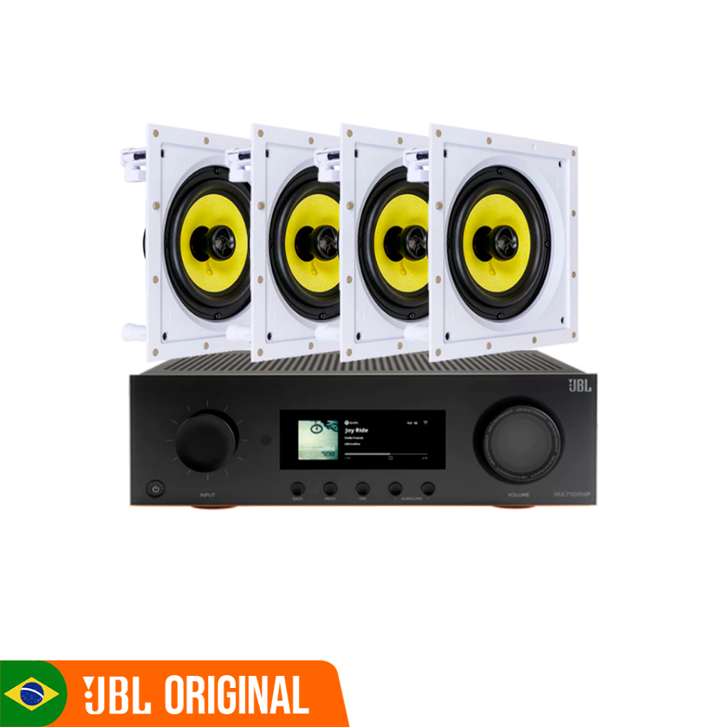 Kit Home Theater Receiver 7.2 Com Receiver JBL 7100 + 4x Arandelas CI6S Plus