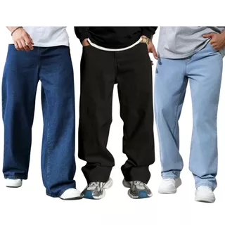 Kit 3 Calça jeans balão Masculina dazzling boca larga estilo skateVenda direta da fábrica oferta por tempo limitado