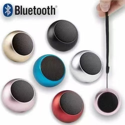 Mini Caixinha De Som De Metal Bluetooth Amplificada de 3W Potente