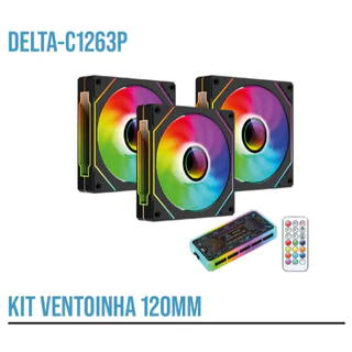 KIT FAN 120MM - DELTA (C1263P) PRETO