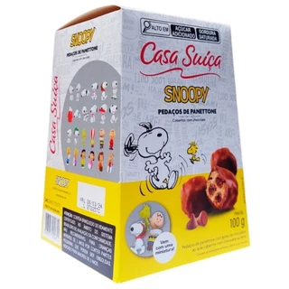 Panettone em Pedaços Snoopy Casa Suíça 100g Com 1 Miniatura