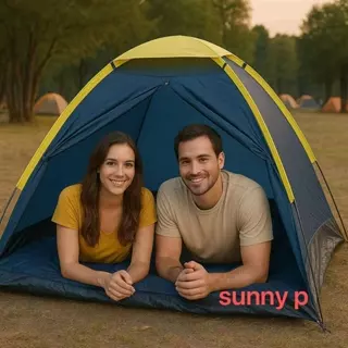 Barraca Camping de Acampamento Impermeável Praia Acampamento com Mosquiteiro para 2 Pessoas-Azul em Oferta na Shopee
