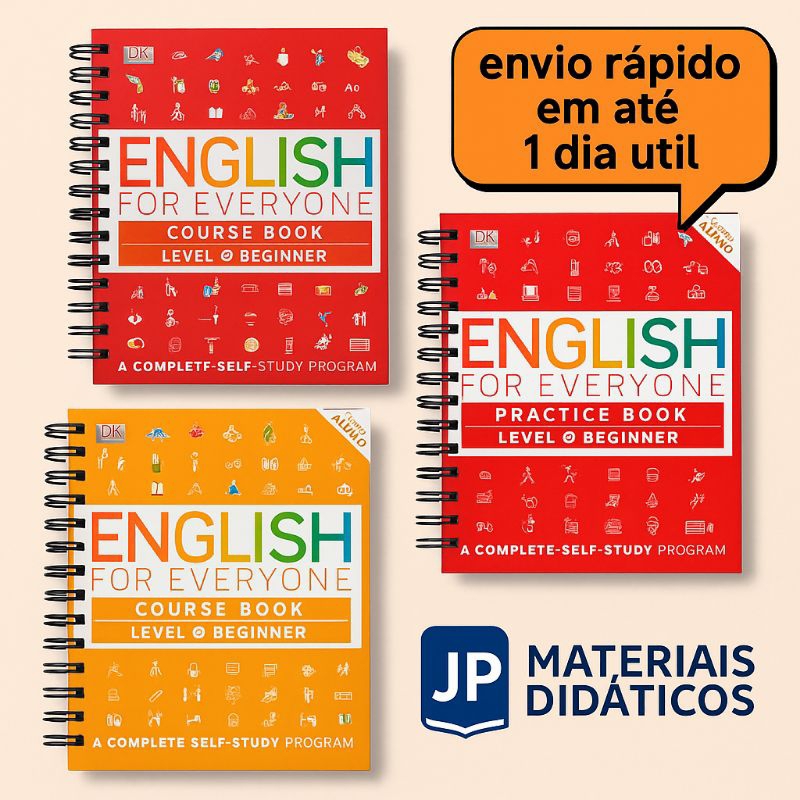 English for Everyone Course Books 8冊セット English for Everyone – Levels 1, 2, 3 e 4 (Course Book + Practice