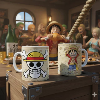 Caneca Personalizada presente amigo amiga One Piece Monkey D. Luffy - Oferta!