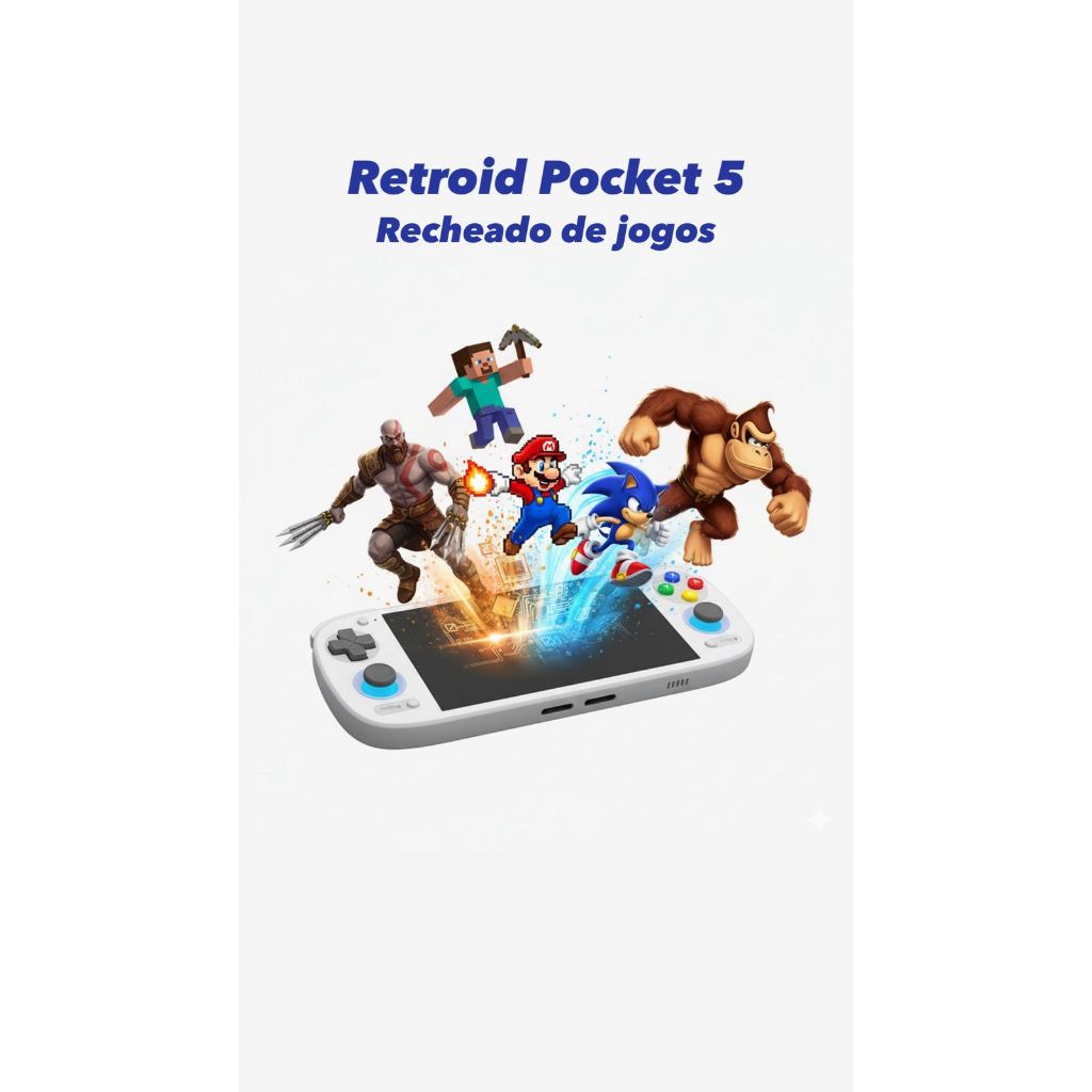 Retroid Pocket 5 personalizado com Jogos | Shopee Brasil