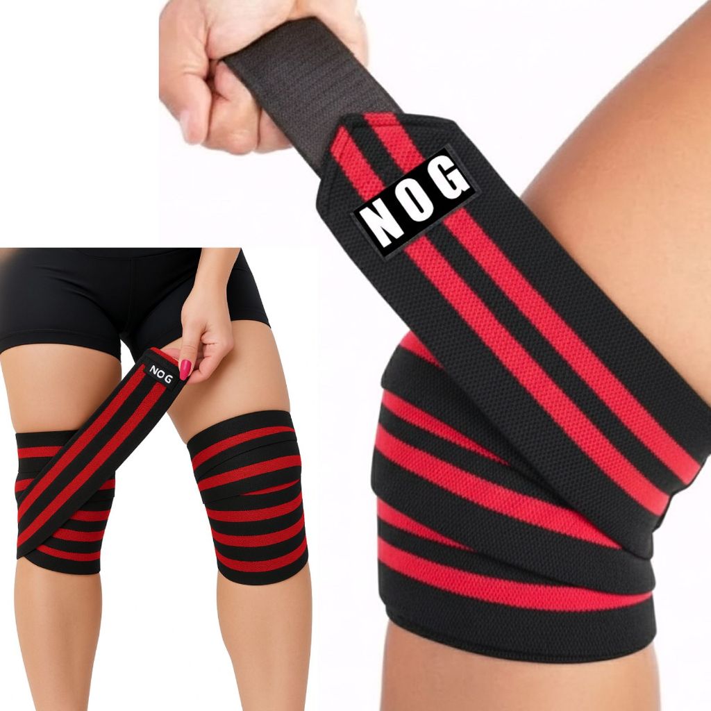 Faixa De Joelho 1 Par 2metros para Crossfit Academia Musculação ...