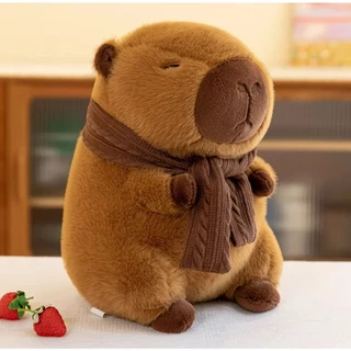 Capivara de Pelúcia Macia 23 a 50cm – Brinquedo de Pelúcia Fofo e Aconchegante com Enchimento de Algodão