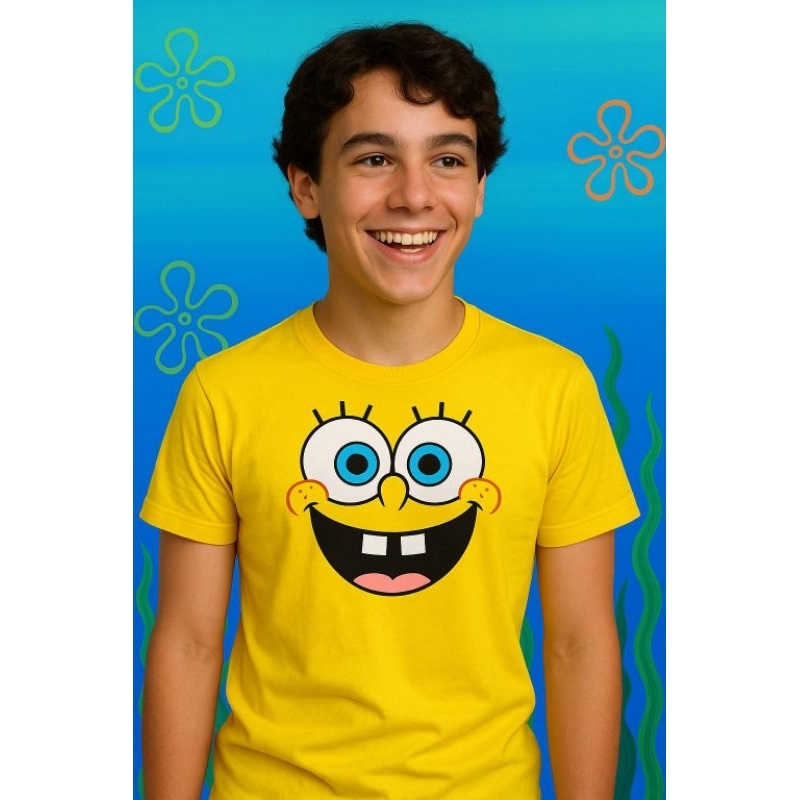 Camiseta do Bob Esponja Camisa amarela do Bob esponja Blusa do Bob ...