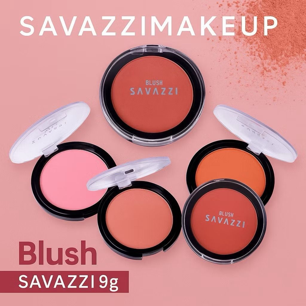 Blush em Pó Savazzi Com 4 Tonalidades Com Boa Fixação Rosto