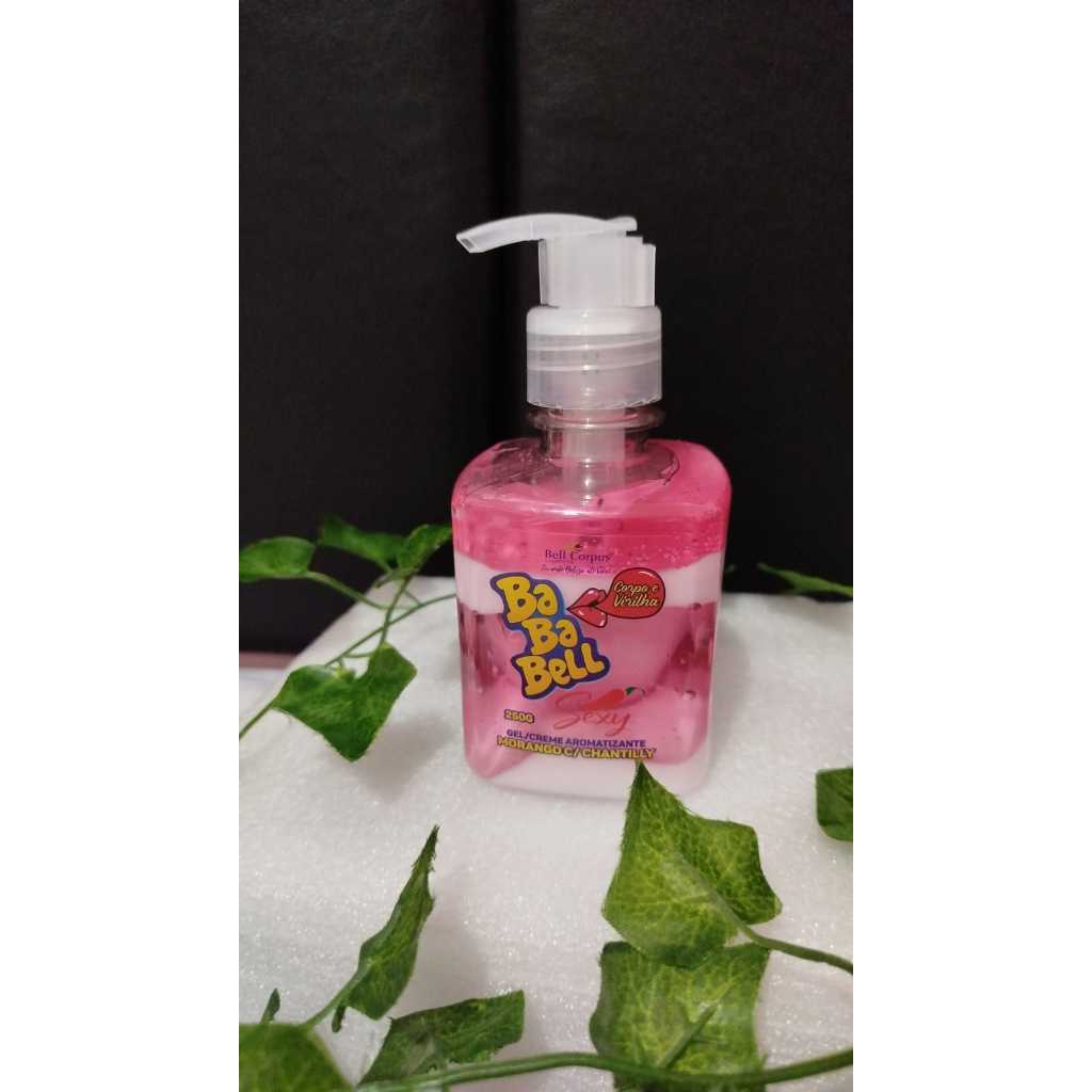 Gel Aromatizante Corporal Glow Bababell - Morango com Chantilly, 250g