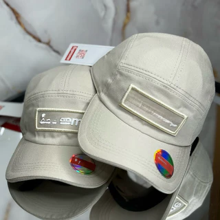 Boné Five Panel Preto Liso com Patch Frontal / Aba Curva Streetwear